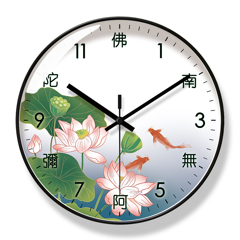 客厅时钟易普拉静音扫秒禅意
