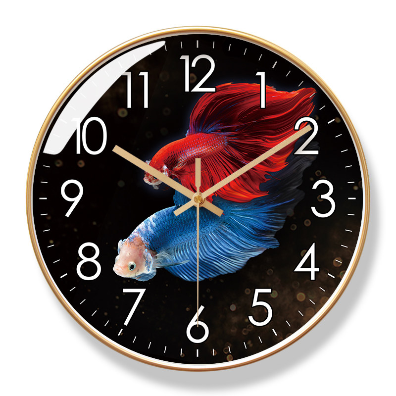 易普拉6068挂钟客厅钟表简约中式时尚家用时钟挂表静音扫秒石英钟