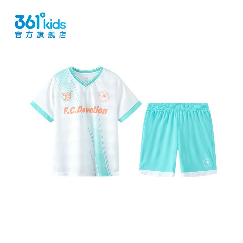 361°男童足球套装新品夏秋速干中大童运动短袖短裤K52431403图片