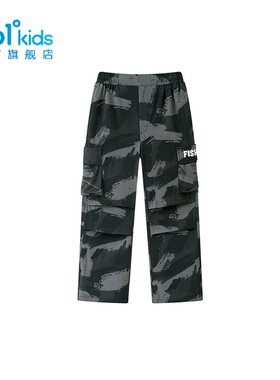 361°男童速干梭织运动长裤新品2026秋春迷彩工装裤直筒K52632702