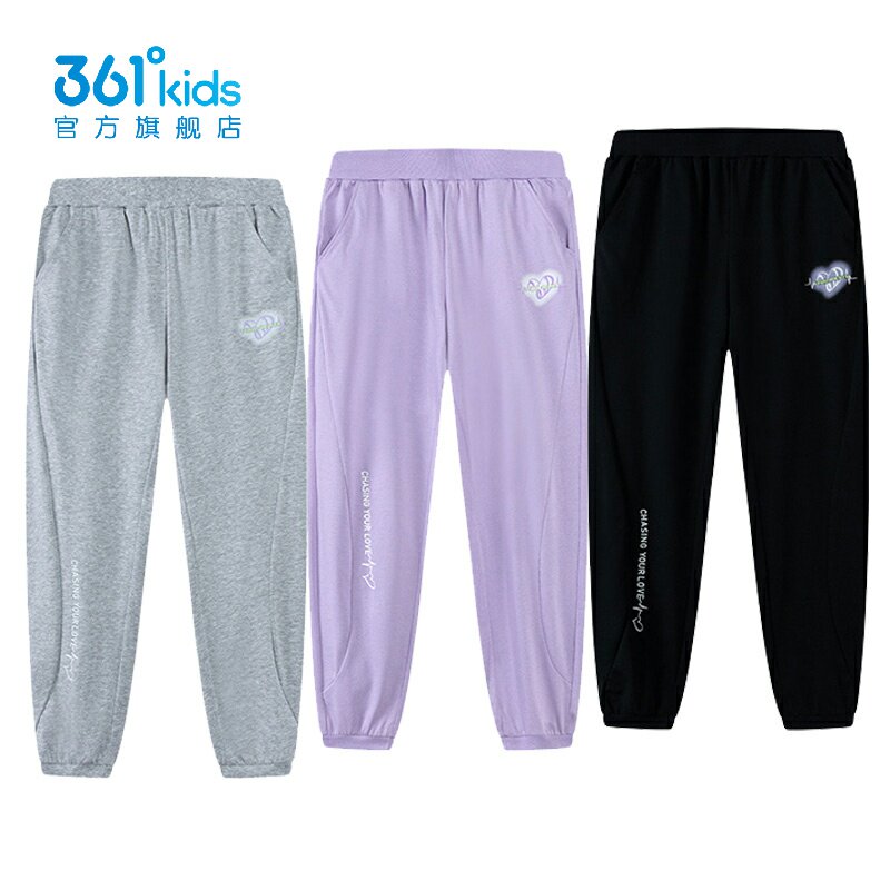 361°女童针织长裤棉质新品夏收口中大童百搭运动裤K62423504