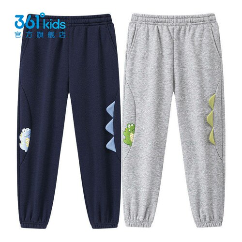 361°男童束脚针织长裤新品2026冬卫裤中小童加绒运动裤K52644504