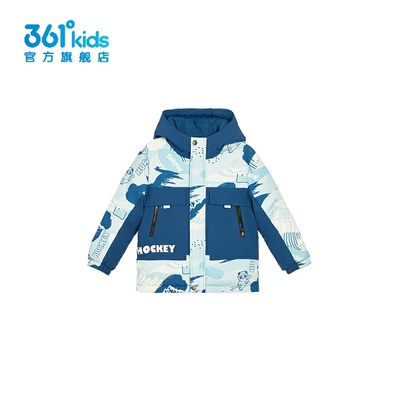 361°男童羽绒服连帽新品2024冬防风中小童保暖运动外套K52444906