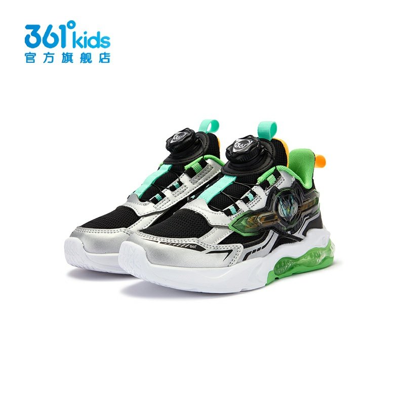 361&deg;男童旋钮扣休闲鞋子新品2025春秋中小童气垫运动鞋K72514801