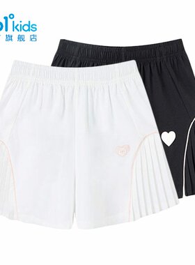 361°女童梭织短裤速干新品2025秋夏百褶儿童网球运动裤K62533702