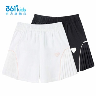 361°女童梭织短裤速干新品2025秋夏百褶儿童网球运动裤K62533702