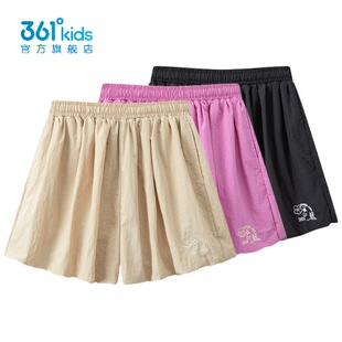 K62622703 2026夏秋儿童梭织花苞裤 361°女童速干运动短裤 透气新品