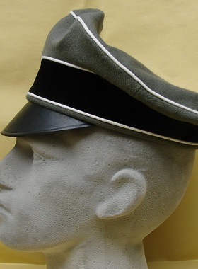 精英全羊毛马裤尼大檐帽 德军鼠灰色大檐帽软帽