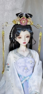 【玥琊涧】BJD三分头饰 手工发饰 琉璃发冠 古风汉服配饰盘发饰品