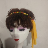 布条藏式 辫子中国风手工编织成人 压发辫子西藏女士民族发箍时尚