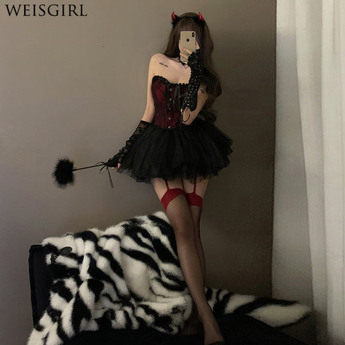 万圣节性感恶魔制服兔女郎大码