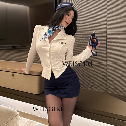 气质靓丽高级感空姐制服性感秘书