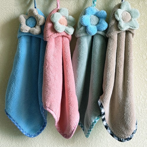 创意加厚珊瑚绒儿童卫生间擦手巾