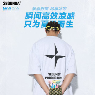 SEGUNDA+ 26SS Coolmax凉感裸眼3D绒感印花吸湿速干宽松短袖T恤