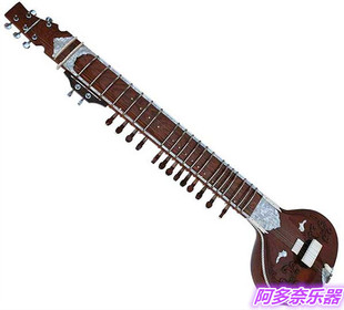 拉维香卡风格 电锡塔尔琴&纤维硬盒 Tun木 电西塔琴 印度进口乐器