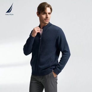 NAUTICA 羊毛混纺柔软带弹针织毛衣秋冬夹克SO3305 诺帝卡男装