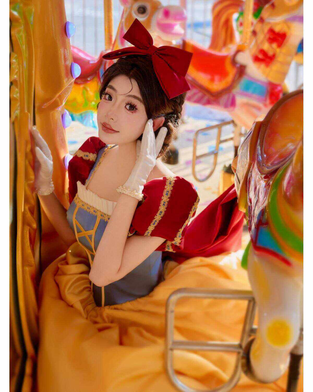 头饰新款长裙COSPLAY甜美