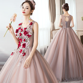 晚礼服蓬蓬裙主持长款 演出服声乐艺考学生美声独唱舞台年会礼服女