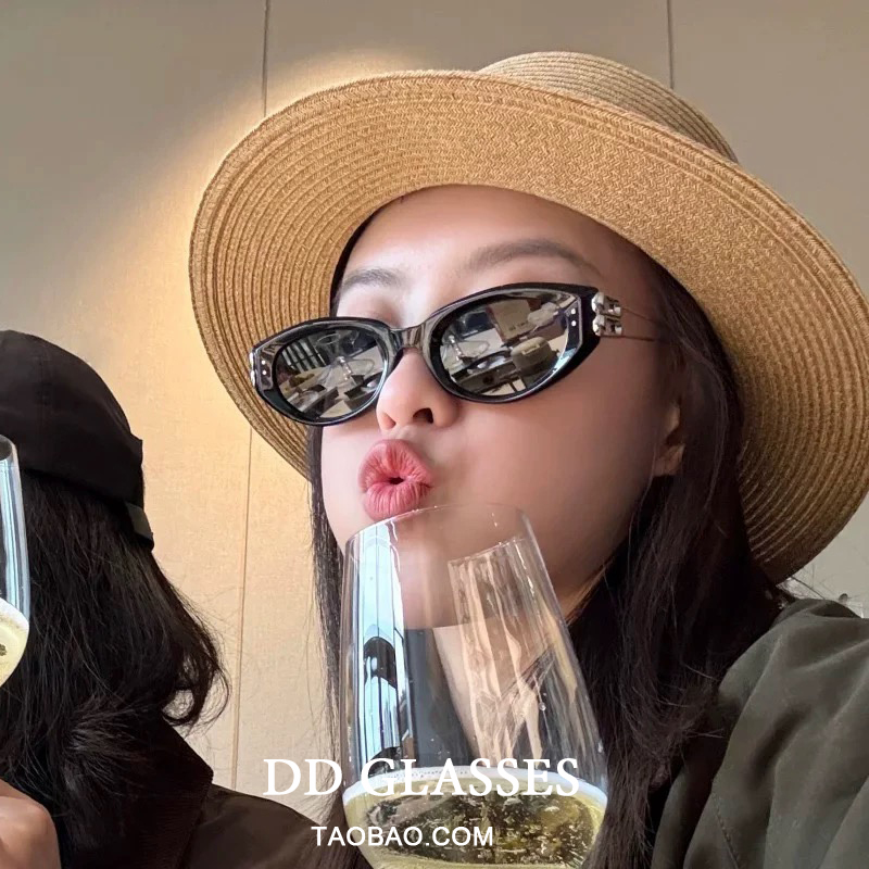 猫眼墨镜女高级感时尚缕空金属镜