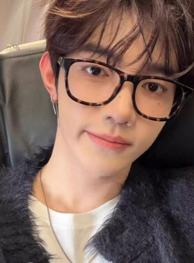 章昊同款大框豹纹眼镜男款近视高级感痞帅方框眼睛框镜架复古镜框