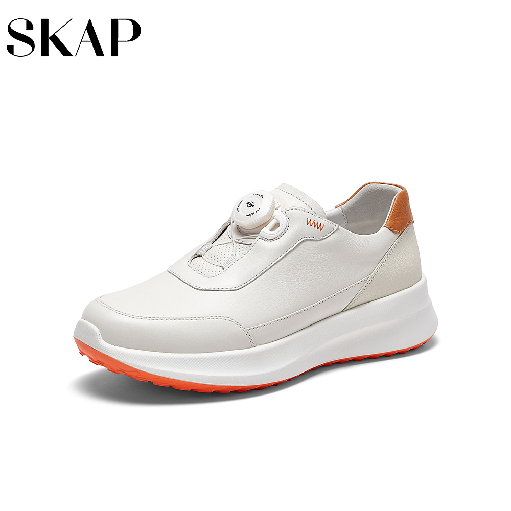SKAP圣伽步女鞋2025秋季新款运动鞋旋转扣舒适户外增高女款休闲鞋