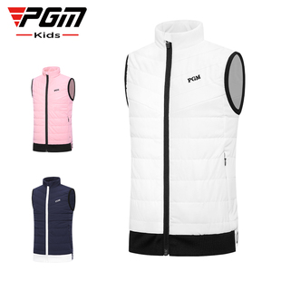 运动服女童外套衣服防风青少年服装 男童装 PGM儿童高尔夫马甲春季