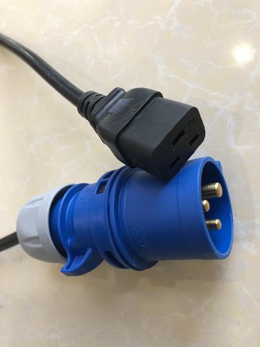 C19-IEC309插头服务器电源线16A-3芯3米1.5平方线进口PCE工业插头