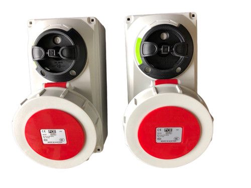 奥地利PCE原装进口工业机械联锁插座380V-32A-5芯-IP67-型号61252