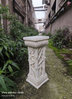 玻璃钢复古罗马柱花盆底座花架装饰柱子落地摆件雕像底座