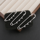 银色带大圈别针保色胸针手工绕圈别针DIY胸针配件diy别针饰品配件