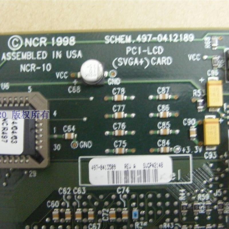 原装拆机 NRC-10 PCI-LCD SCHEM.497-0412189 (SVGA+)CARD