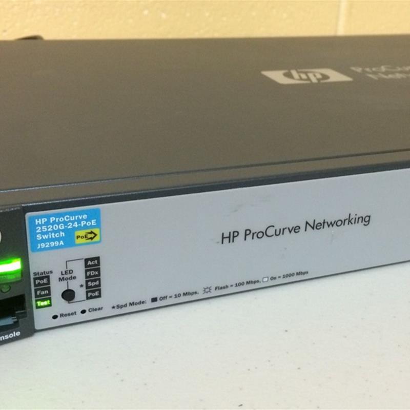 HP/惠普 ProCurve 2520G-24-POE+ J9299A  424倍速千兆SFP