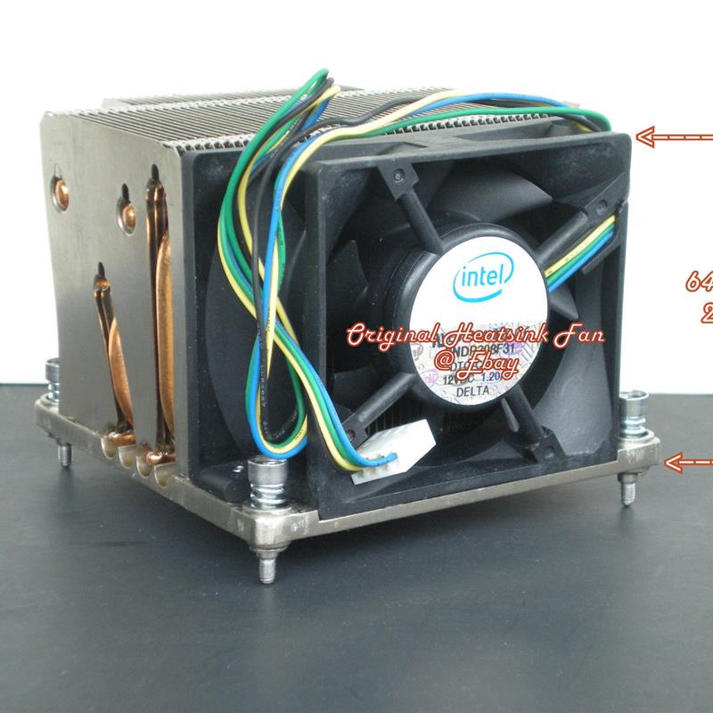 INTEL 2011 CPU 散热器 服务器风扇 2U通用 原装 铜管