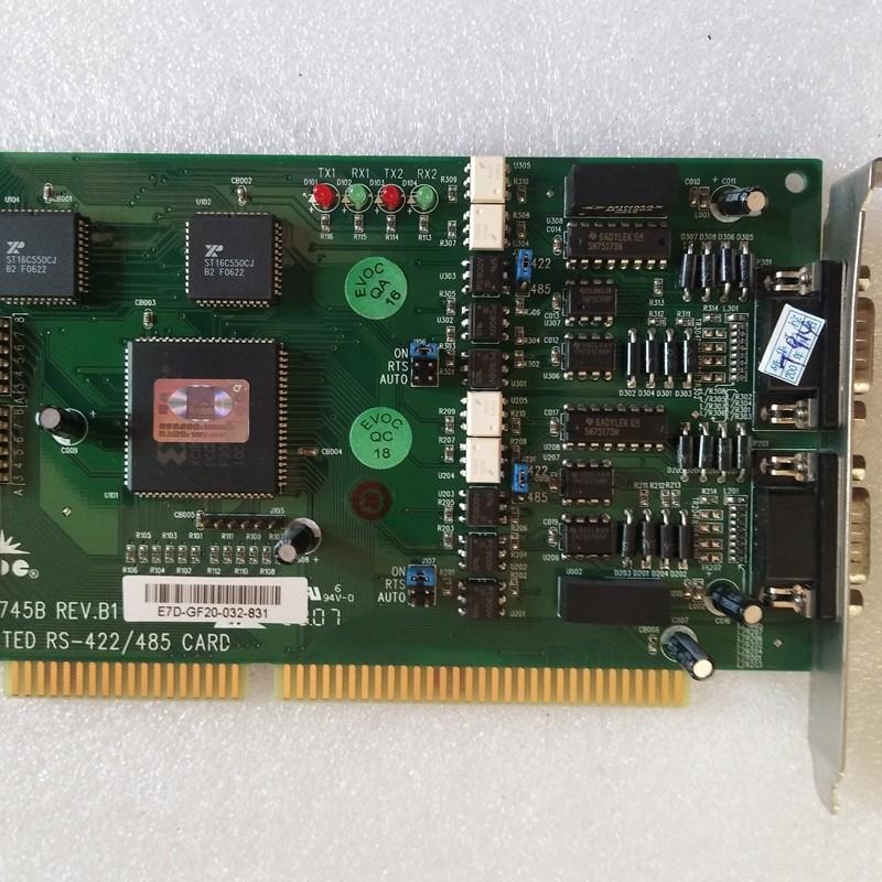 研祥ISA工业设备卡 PCL-745B B1双端口高速RS-232/485接口卡
