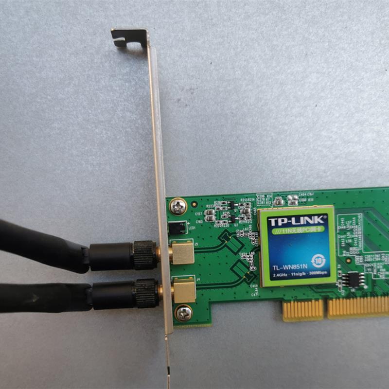 拆机TP-LINK TL-WN851N 300M 3.0 无线网卡 台式机双天线PCI现货
