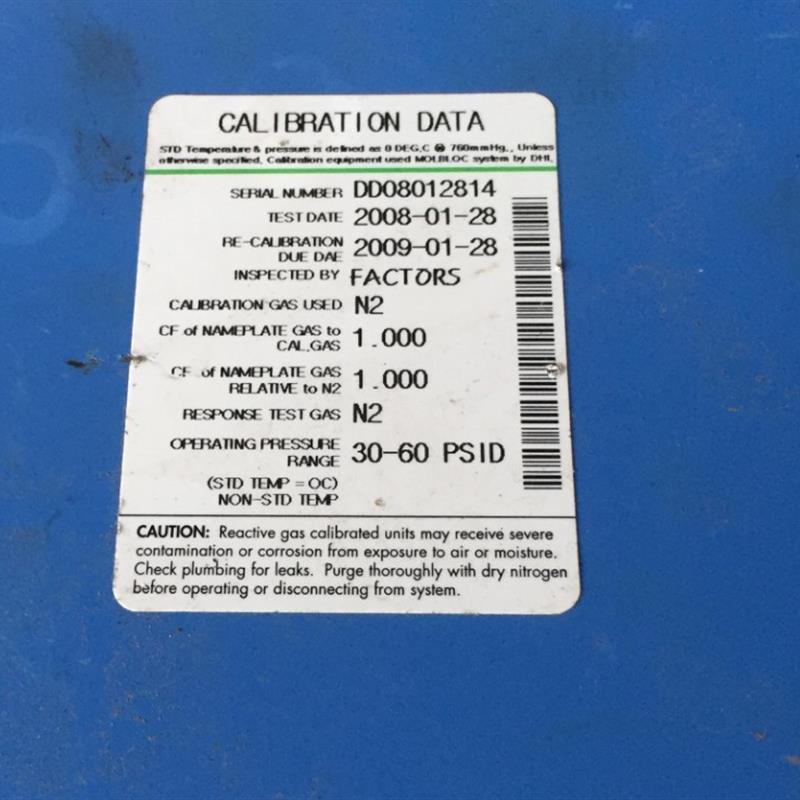 MFC;KSP1-050464,TN2920,CO2/N2 100SLPM 质量 流量计