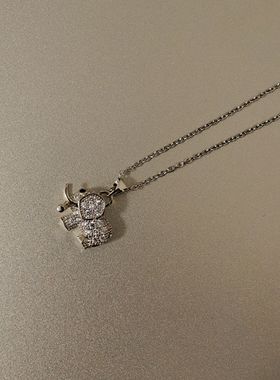 日韩小众简约复古大象项链配饰品