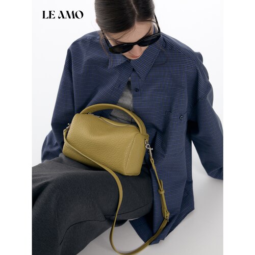 LEAMO迷你荔枝纹糖果色小方包