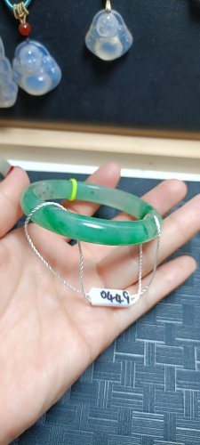 冰飘正品天然独龙玉正圈手镯非洲翠冰种飘花圆条手环女带证书促销