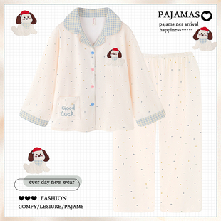 冬天 加厚保暖学生家居服可外穿套装 2025新款 卡通德绒睡衣女秋冬季