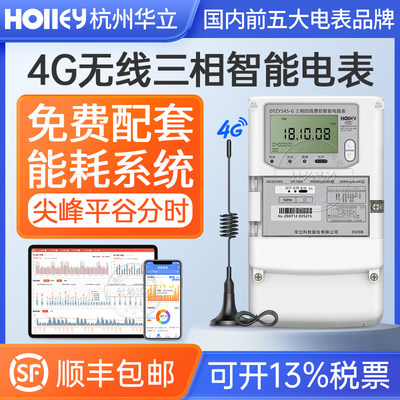 华立三相四线电表 4G智能远程多功能互感式 峰谷平电表380V 0.5S