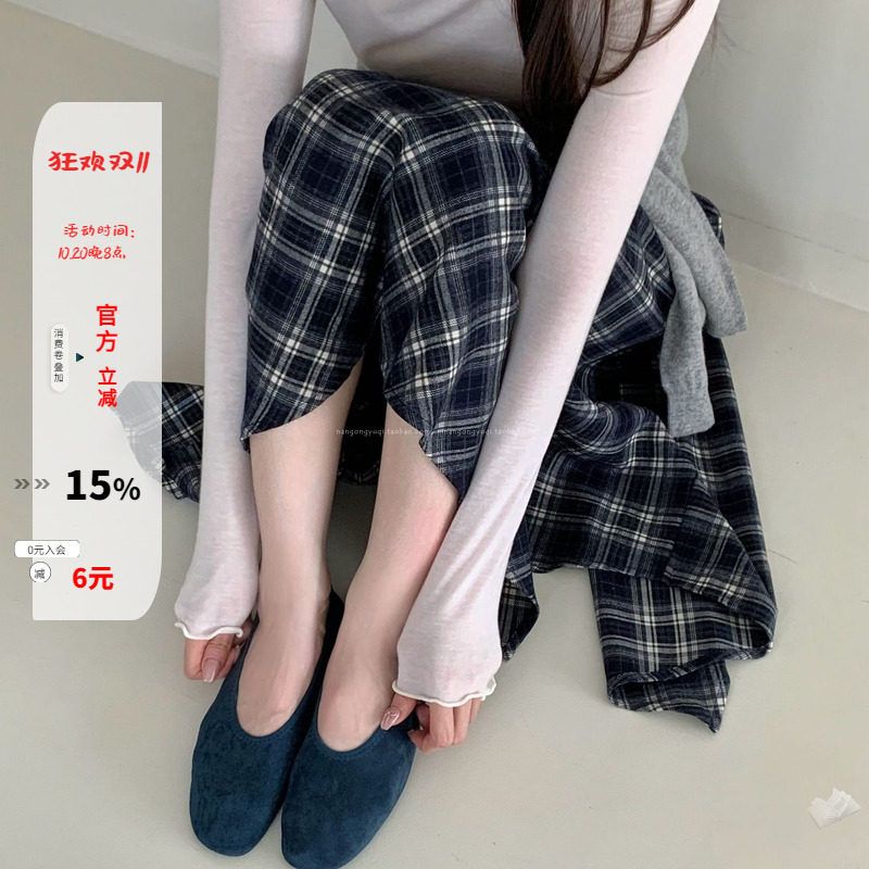 极简松紧口平底芭蕾鞋布鞋