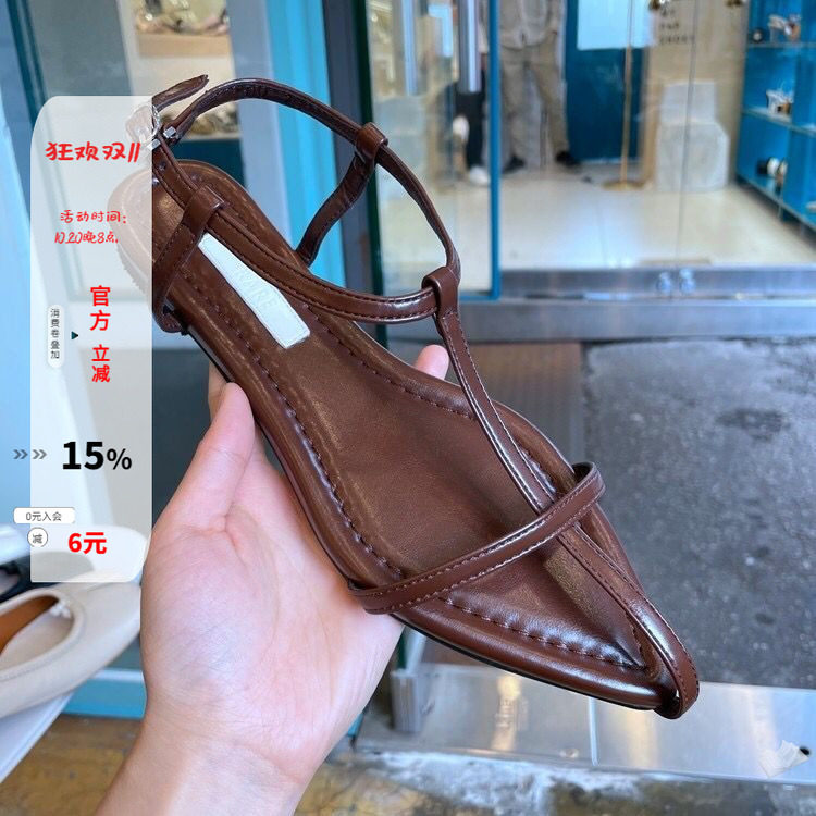 欧洲站韩国东大门细带尖头凉鞋