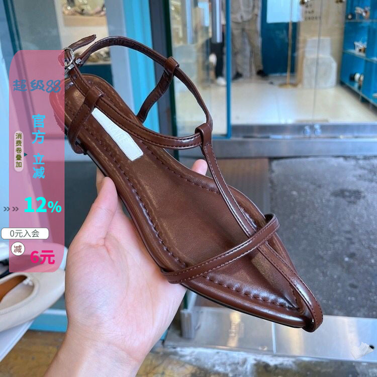欧洲站韩国东大门细带尖头凉鞋
