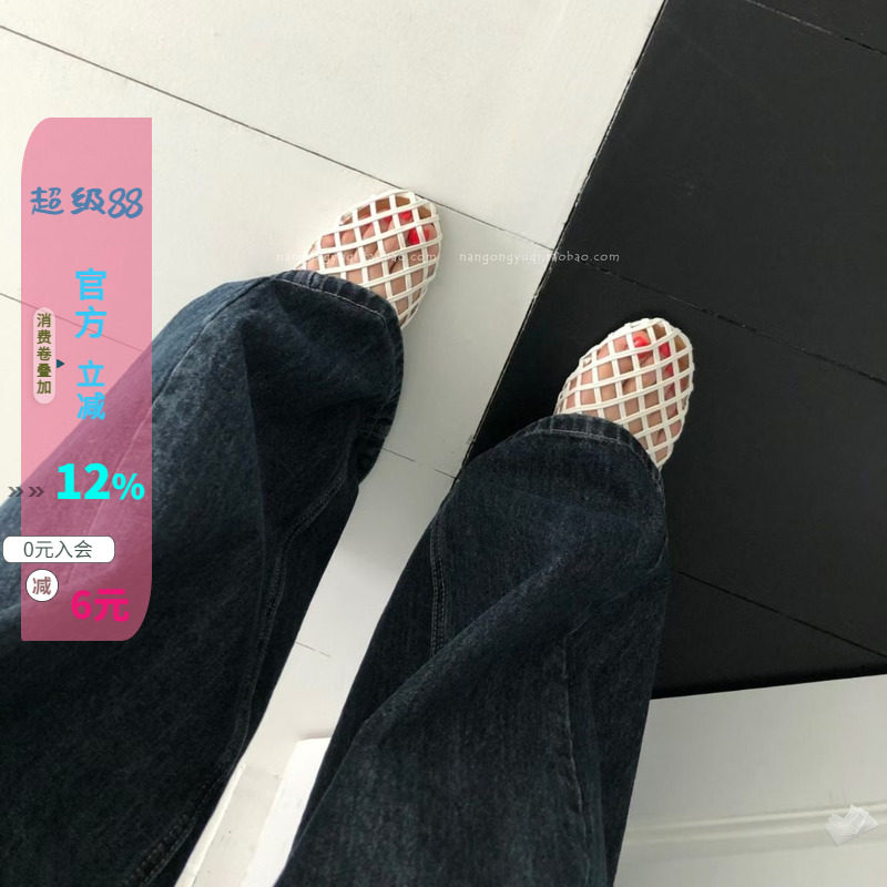 洞洞凉鞋包头平底玛丽珍