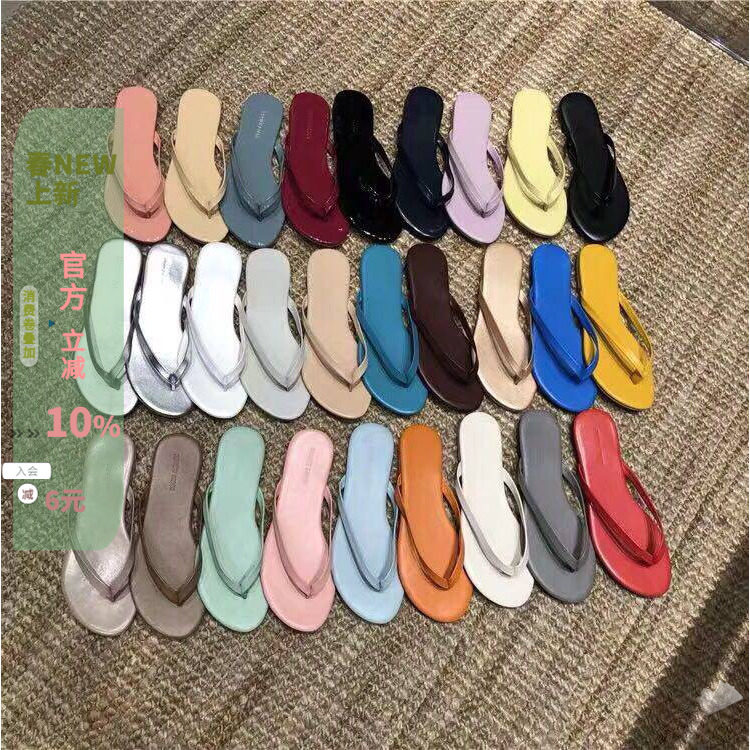 现韩国东大门女鞋24夏新款糖果色百搭简约夹趾平底人字拖鞋沙滩拖
