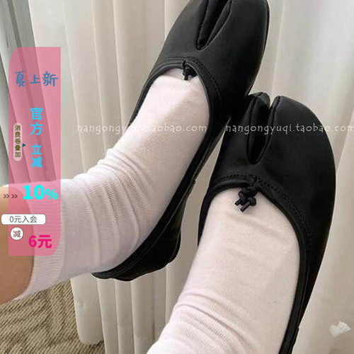 舒适分趾猪蹄鞋高级小黑鞋