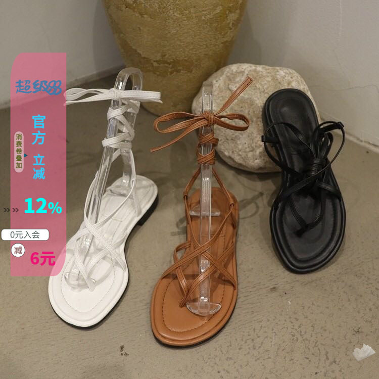 现ins21夏新款东大门纯色绑带