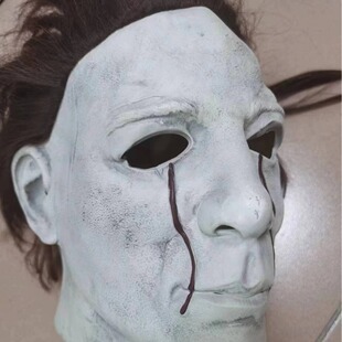 万圣节halloween心慌恐怖头套梅杰麦克梅尔橡胶面具疤痕道鬼脸