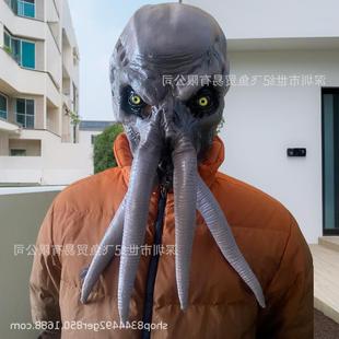 Baldur 3博德之门3lllithid夺心魔乳胶面具鱿鱼头套恐怖道具 Gate